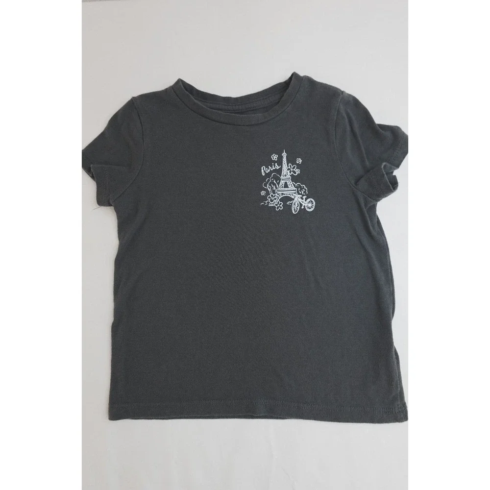 Old Navy T-Shirt Size XS (5)  Paris‎ Girl's Gray